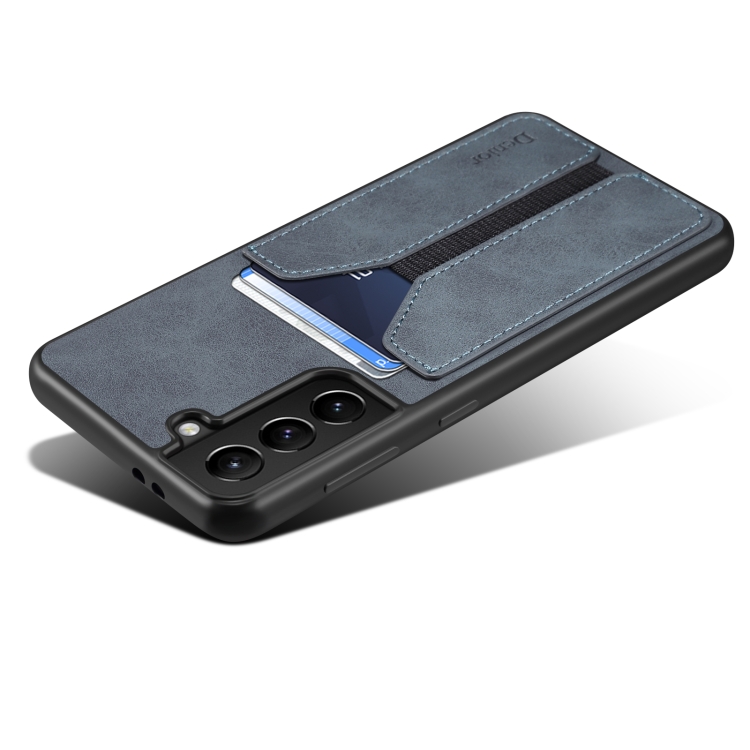 For Samsung Galaxy S23+ 5G Denior DV Elastic Card PU Back Cover Phone Case(Grey) For Samsung Galaxy S23+ 5G Denior DV Elastic Card PU Back Cover Phone Case(Grey)