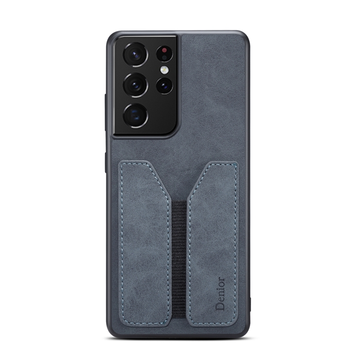 For Samsung Galaxy S23 Ultra 5G Denior DV Elastic Card PU Back Cover Phone Case(Grey) For Samsung Galaxy S23 Ultra 5G Denior DV Elastic Card PU Back Cover Phone Case(Grey)