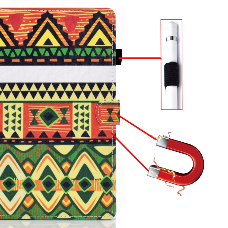 For iPad Air 2 Horizontal TPU Painted Flat Feather Case Anti-skid strip with Sleep Function & Pen Cover & Card Slot & Holder(Folk-custom) For iPad Air 2 Horizontal TPU Painted Flat Feather Case Anti-skid strip with Sleep Function & Pen Cover & Card Slot & Holder(Folk-custom)