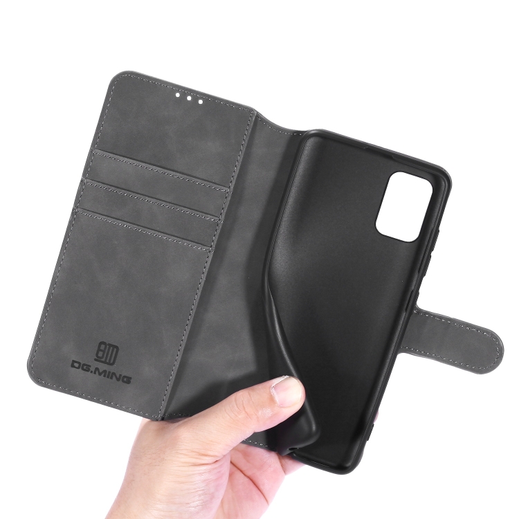 For Galaxy A31 DG.MING Retro Oil Side Horizontal Flip Case with Holder & Card Slots & Wallet(Grey) For Galaxy A31 DG.MING Retro Oil Side Horizontal Flip Case with Holder & Card Slots & Wallet(Grey)