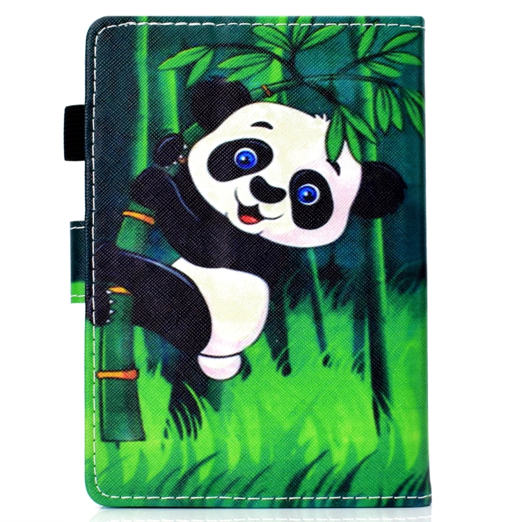 Pour  Kindle Youth Version 2022 dessin coloré couture Smart étui en  cuir pour tablette (Panda)