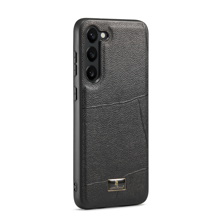 For Samsung Galaxy S23+ 5G Fierre Shann Leather Texture Phone Back Cover Case(Ox Tendon Black) For Samsung Galaxy S23+ 5G Fierre Shann Leather Texture Phone Back Cover Case(Ox Tendon Black)
