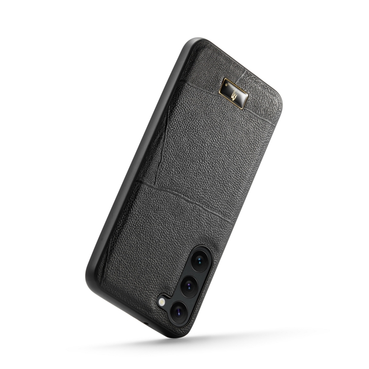 For Samsung Galaxy S23+ 5G Fierre Shann Leather Texture Phone Back Cover Case(Ox Tendon Black) For Samsung Galaxy S23+ 5G Fierre Shann Leather Texture Phone Back Cover Case(Ox Tendon Black)