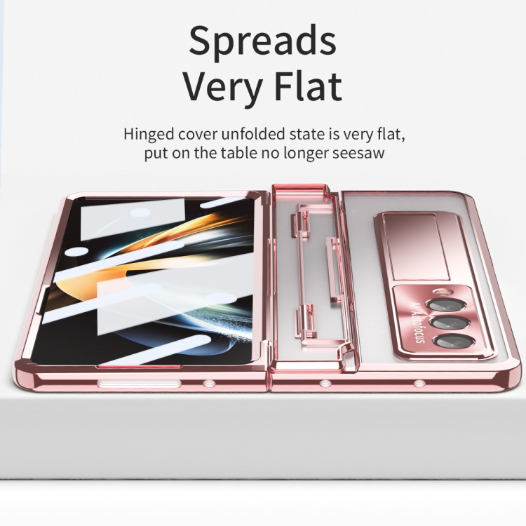 For Samsung Galaxy Z Fold4 Phantom Series Integrated Folding Phone Case(Rose Gold)