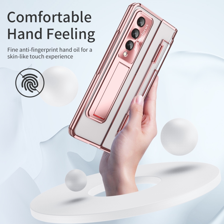 For Samsung Galaxy Z Fold4 Phantom Series Integrated Folding Phone Case(Rose Gold)