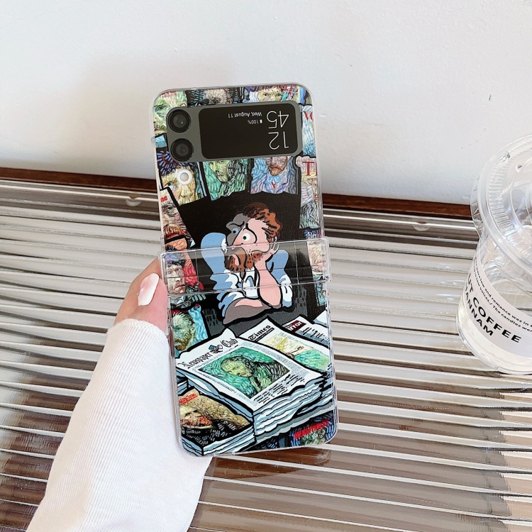 For Samsung Galaxy Z Flip4 5G Funny Oil Painting PC Phone Case(Pictorial) For Samsung Galaxy Z Flip4 5G Funny Oil Painting PC Phone Case(Pictorial)