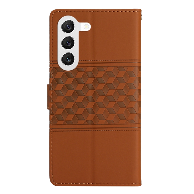 For Samsung Galaxy S23+ 5G Diamond Embossed Skin Feel Leather Phone Case with Lanyard(Brown) For Samsung Galaxy S23+ 5G Diamond Embossed Skin Feel Leather Phone Case with Lanyard(Brown)