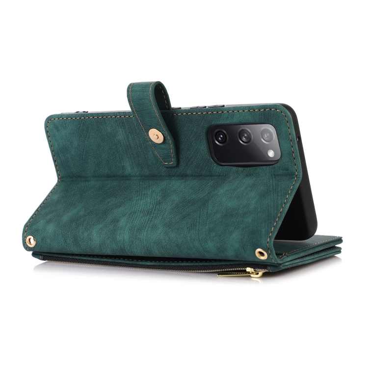 For Samsung Galaxy S20 FE Dream 9-Card Wallet Zipper Bag Leather Phone Case(Green) For Samsung Galaxy S20 FE Dream 9-Card Wallet Zipper Bag Leather Phone Case(Green)