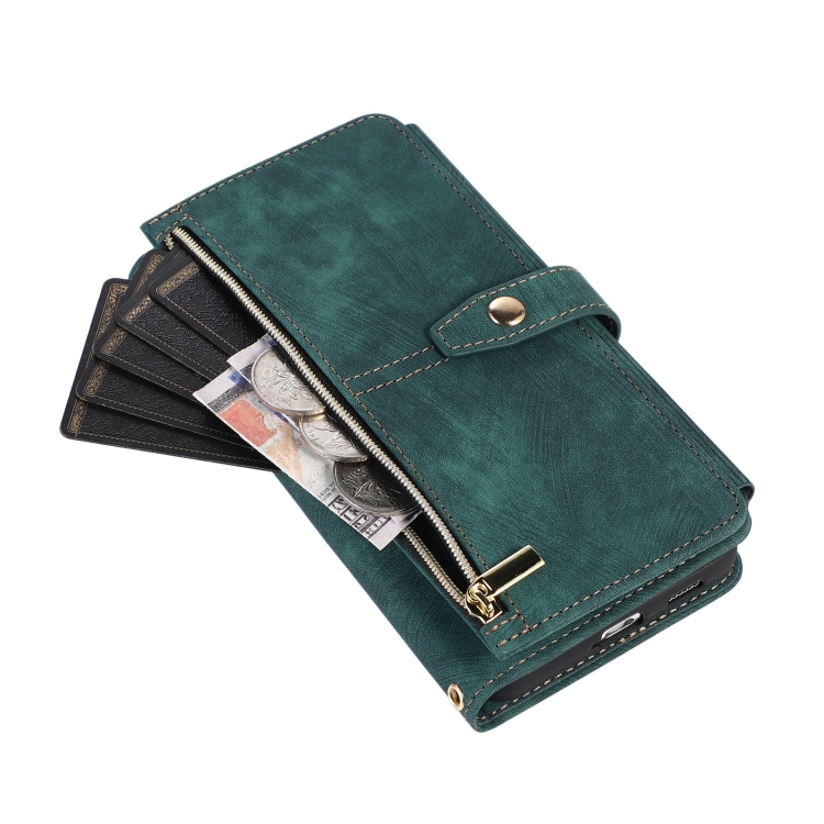 For Samsung Galaxy S20 FE Dream 9-Card Wallet Zipper Bag Leather Phone Case(Green) For Samsung Galaxy S20 FE Dream 9-Card Wallet Zipper Bag Leather Phone Case(Green)