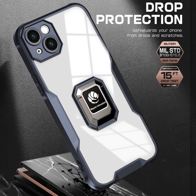 For iPhone 14 Plus Armor Shockproof Magnetic Ring Phone Case(Red) For iPhone 14 Plus Armor Shockproof Magnetic Ring Phone Case(Red)