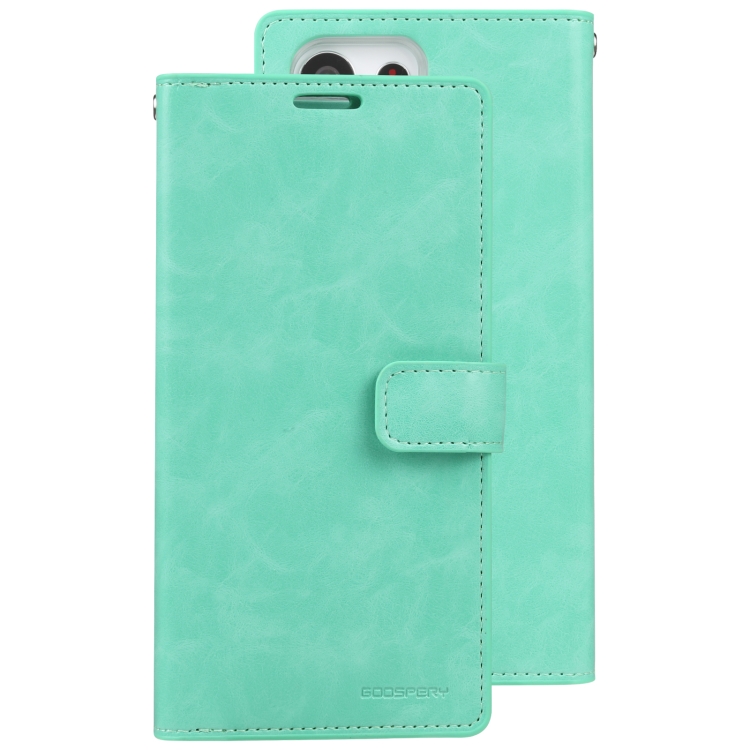For Samsung Galaxy S23 Ultra 5G GOOSPERY MANSOOR DIARY 9 Card Slots Leather Phone Case(Mint Green) For Samsung Galaxy S23 Ultra 5G GOOSPERY MANSOOR DIARY 9 Card Slots Leather Phone Case(Mint Green)