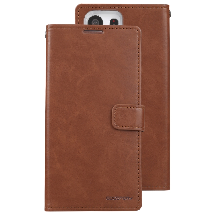 For Samsung Galaxy S23 Ultra 5G GOOSPERY BLUE MOON Crazy Horse Texture Leather Phone Case(Brown) For Samsung Galaxy S23 Ultra 5G GOOSPERY BLUE MOON Crazy Horse Texture Leather Phone Case(Brown)