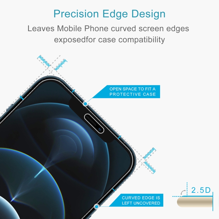 For iPhone 12 Pro 2pcs 0.26mm 9H 2.5D Tempered Glass Screen Film with 2pcs Lens Protector For iPhone 12 Pro 2pcs 0.26mm 9H 2.5D Tempered Glass Screen Film with 2pcs Lens Protector