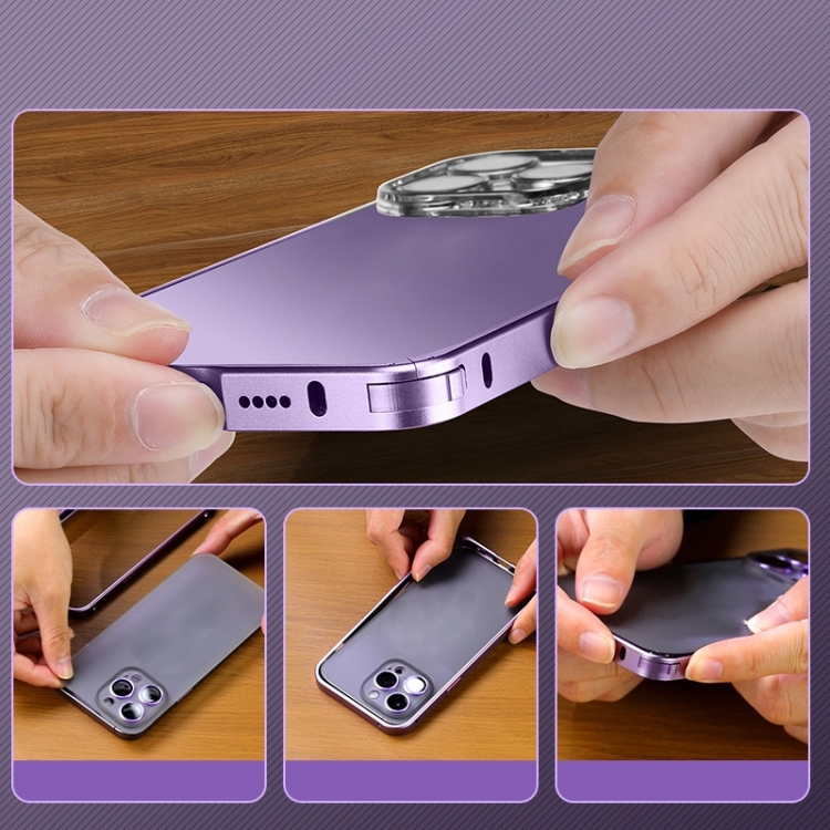 For iPhone 12 Spring Buckle Metal Frosted Phone Case(Silver) For iPhone 12 Spring Buckle Metal Frosted Phone Case(Silver)