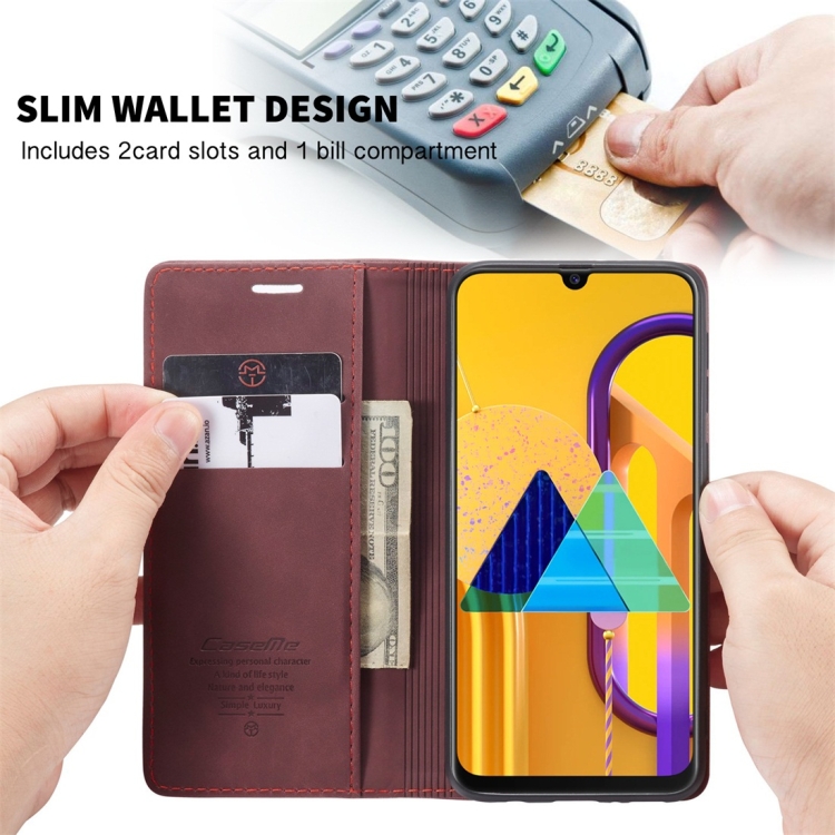 For Galaxy M30S / M21 CaseMe-013 Multifunctional Horizontal Flip Leather Case with Card Slot & Holder & Wallet(Wine Red) For Galaxy M30S / M21 CaseMe-013 Multifunctional Horizontal Flip Leather Case with Card Slot & Holder & Wallet(Wine Red)