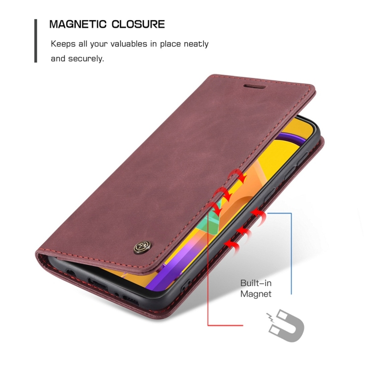 For Galaxy M30S / M21 CaseMe-013 Multifunctional Horizontal Flip Leather Case with Card Slot & Holder & Wallet(Wine Red) For Galaxy M30S / M21 CaseMe-013 Multifunctional Horizontal Flip Leather Case with Card Slot & Holder & Wallet(Wine Red)
