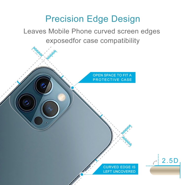 For iPhone 12 Pro Max 9H 2.5D Half-screen Transparent Back Tempered Glass Film For iPhone 12 Pro Max 9H 2.5D Half-screen Transparent Back Tempered Glass Film