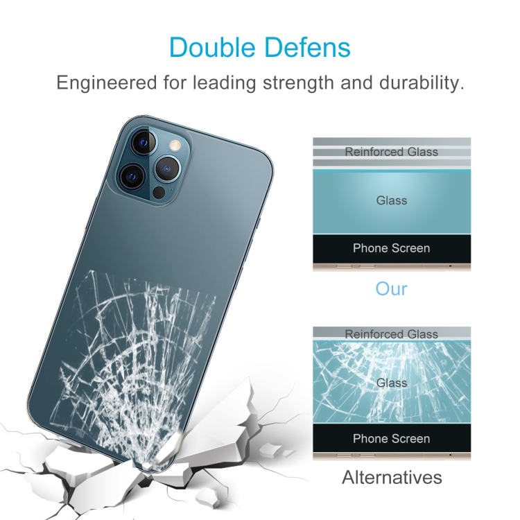 For iPhone 12 Pro Max 9H 2.5D Half-screen Transparent Back Tempered Glass Film For iPhone 12 Pro Max 9H 2.5D Half-screen Transparent Back Tempered Glass Film