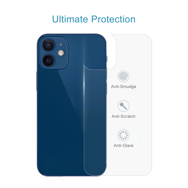 For iPhone 12 mini 10pcs 9H 2.5D Half-screen Transparent Back Tempered Glass Film For iPhone 12 mini 10pcs 9H 2.5D Half-screen Transparent Back Tempered Glass Film
