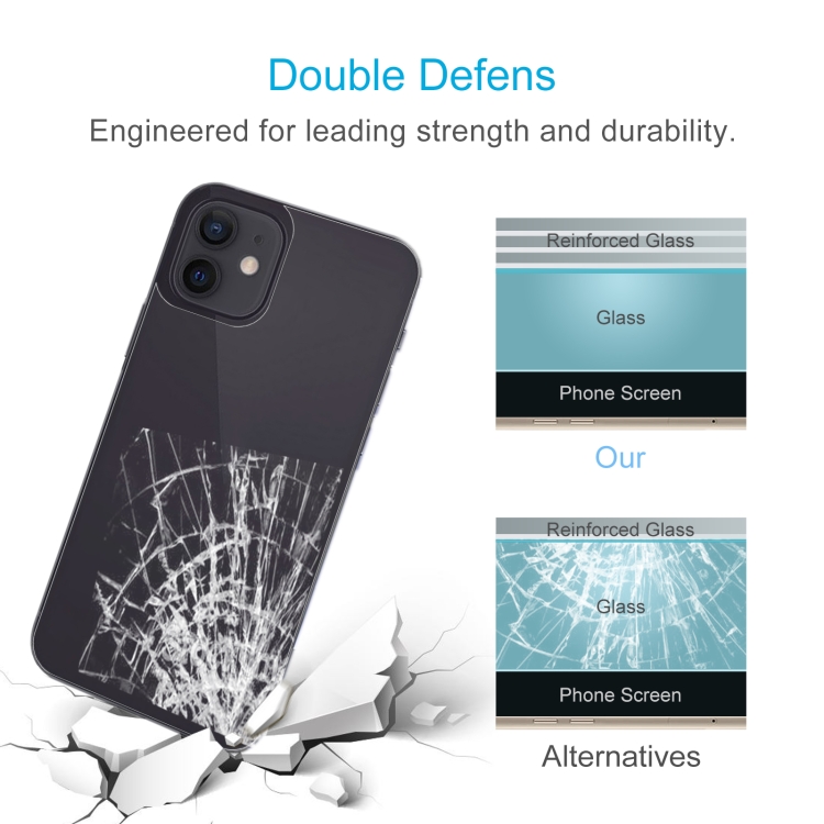 For iPhone 12 / 12 Pro 50pcs 9H 2.5D Half-screen Transparent Back Tempered Glass Film For iPhone 12 / 12 Pro 50pcs 9H 2.5D Half-screen Transparent Back Tempered Glass Film