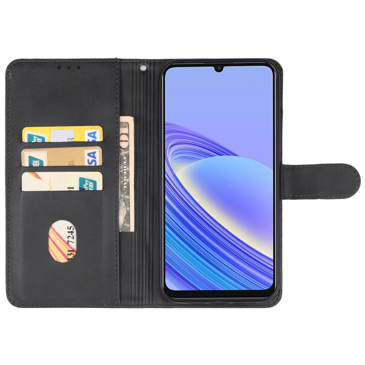 Para TCL 40 SE Funda de teléfono de cuero en relieve con costuras (Azul)