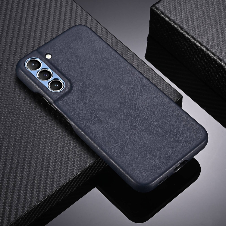 For Samsung Galaxy S23+ 5G Lamb Texture Leather All-inclusive Shockproof Phone Case(Blue) For Samsung Galaxy S23+ 5G Lamb Texture Leather All-inclusive Shockproof Phone Case(Blue)