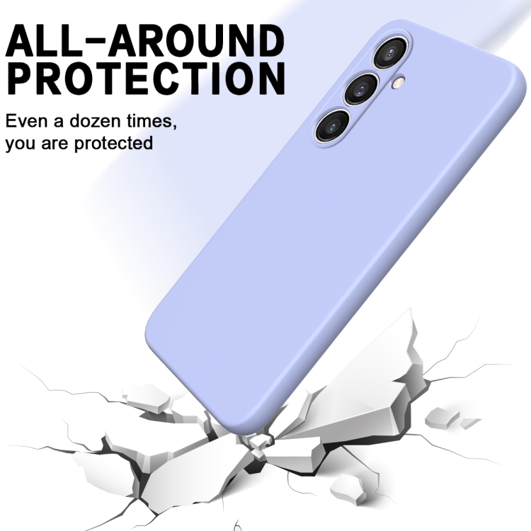 For Samsung Galaxy S24 FE 5G Color Liquid Silicone Phone Case(Purple) For Samsung Galaxy S24 FE 5G Color Liquid Silicone Phone Case(Purple)