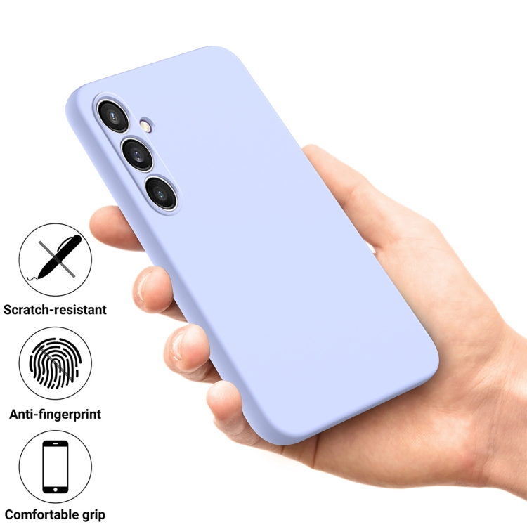 For Samsung Galaxy S24 FE 5G Color Liquid Silicone Phone Case(Purple) For Samsung Galaxy S24 FE 5G Color Liquid Silicone Phone Case(Purple)