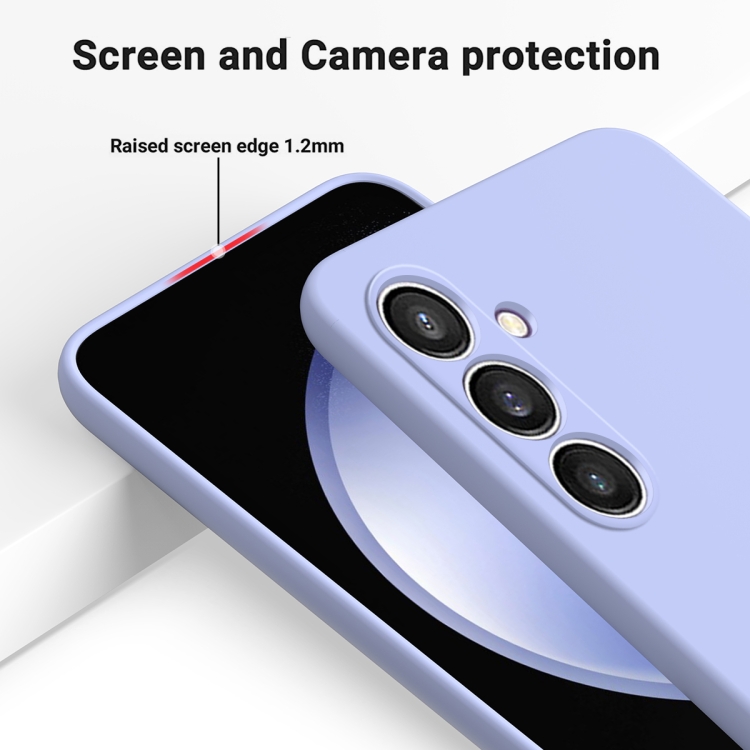 For Samsung Galaxy S24 FE 5G Color Liquid Silicone Phone Case(Purple) For Samsung Galaxy S24 FE 5G Color Liquid Silicone Phone Case(Purple)