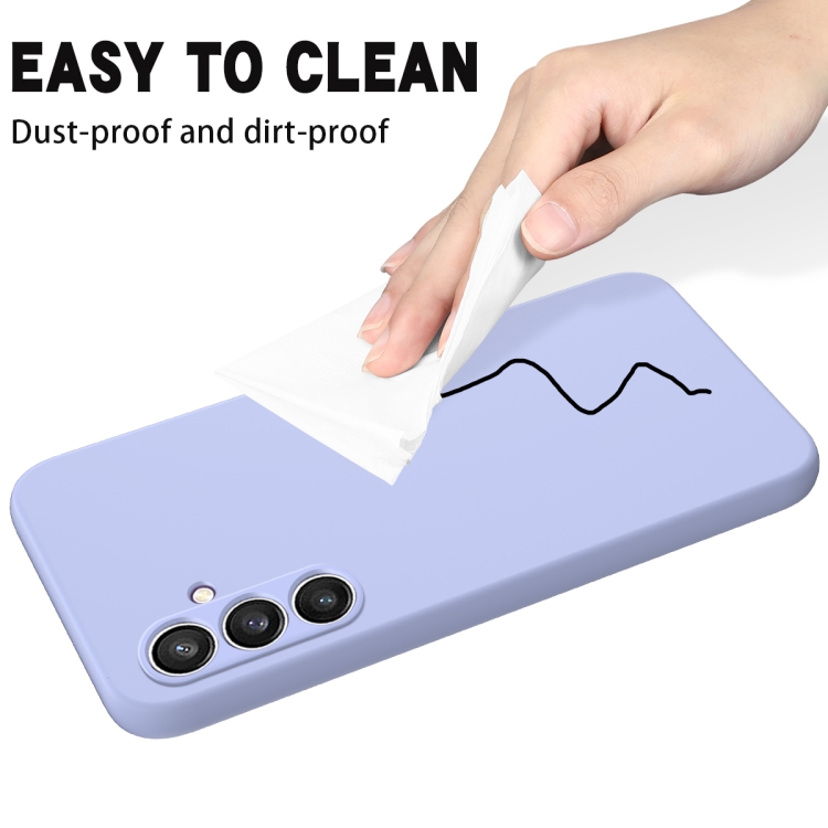 For Samsung Galaxy S24 FE 5G Color Liquid Silicone Phone Case(Purple) For Samsung Galaxy S24 FE 5G Color Liquid Silicone Phone Case(Purple)
