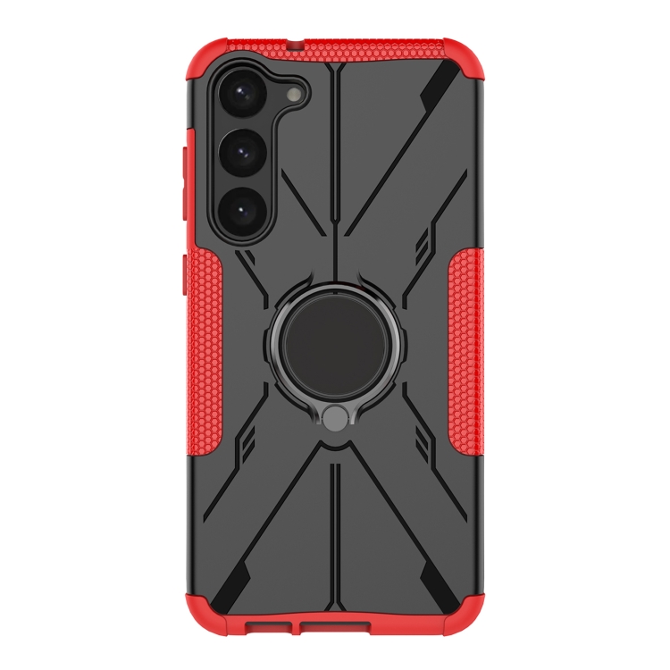 For Samsung Galaxy S23+ 5G Armor Bear Shockproof PC + TPU Phone Case with Ring(Red) For Samsung Galaxy S23+ 5G Armor Bear Shockproof PC + TPU Phone Case with Ring(Red)