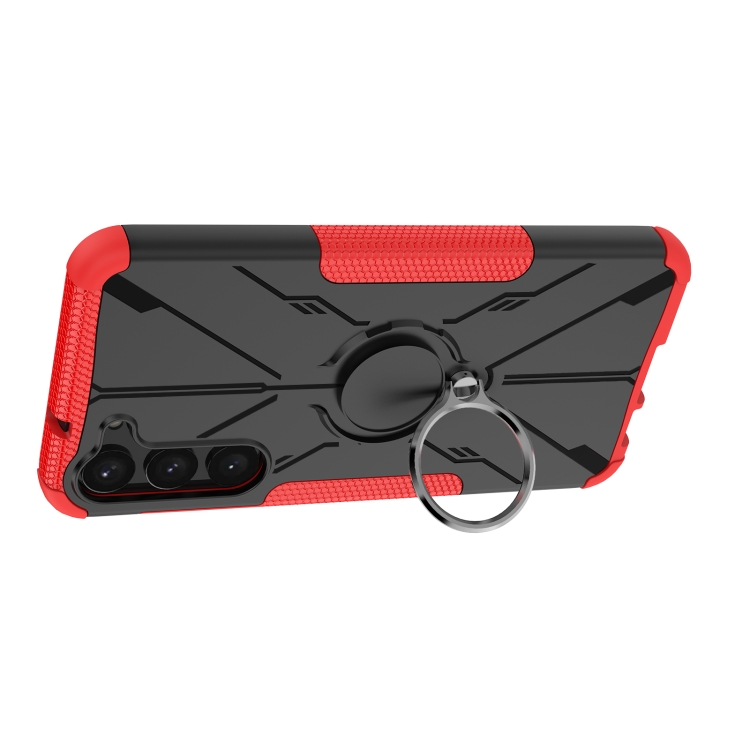 For Samsung Galaxy S23+ 5G Armor Bear Shockproof PC + TPU Phone Case with Ring(Red) For Samsung Galaxy S23+ 5G Armor Bear Shockproof PC + TPU Phone Case with Ring(Red)