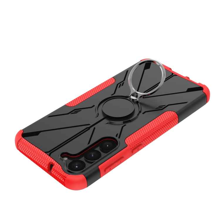 For Samsung Galaxy S23+ 5G Armor Bear Shockproof PC + TPU Phone Case with Ring(Red) For Samsung Galaxy S23+ 5G Armor Bear Shockproof PC + TPU Phone Case with Ring(Red)