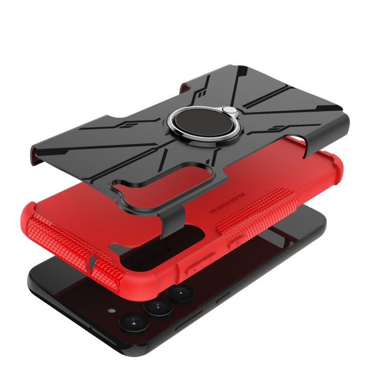 For Samsung Galaxy S23+ 5G Armor Bear Shockproof PC + TPU Phone Case with Ring(Red) For Samsung Galaxy S23+ 5G Armor Bear Shockproof PC + TPU Phone Case with Ring(Red)
