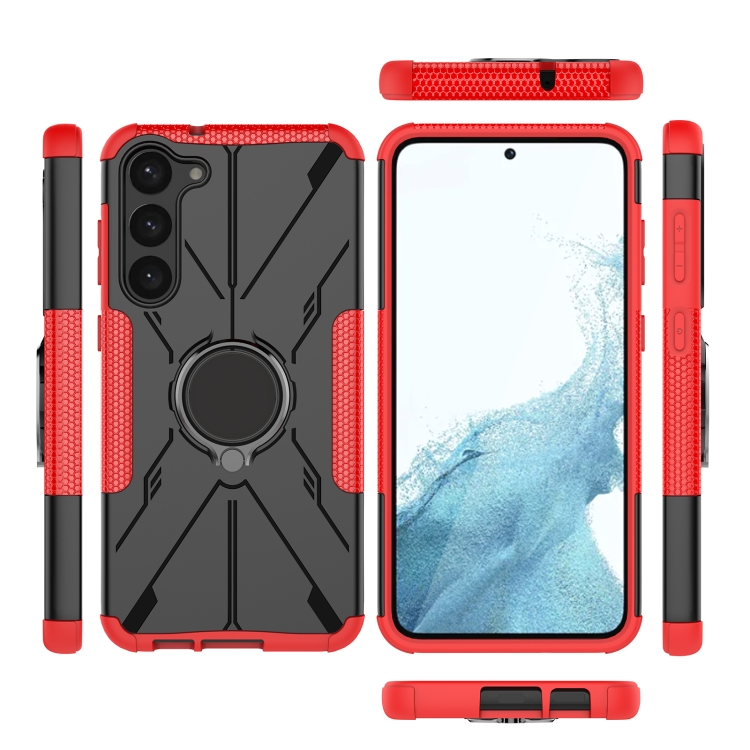 For Samsung Galaxy S23+ 5G Armor Bear Shockproof PC + TPU Phone Case with Ring(Red) For Samsung Galaxy S23+ 5G Armor Bear Shockproof PC + TPU Phone Case with Ring(Red)