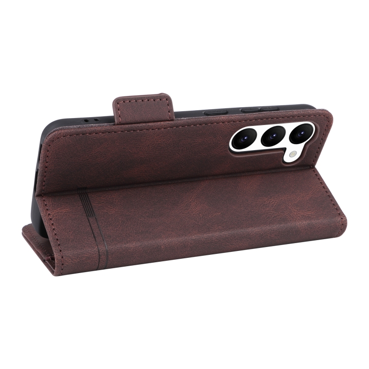 For Samsung Galaxy S23 5G Magnetic Clasp Leather Phone Case(Brown) For Samsung Galaxy S23 5G Magnetic Clasp Leather Phone Case(Brown)