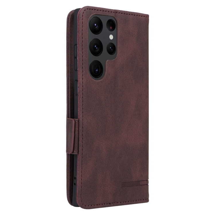 For Samsung Galaxy S23 Ultra 5G Magnetic Clasp Leather Phone Case(Brown) For Samsung Galaxy S23 Ultra 5G Magnetic Clasp Leather Phone Case(Brown)