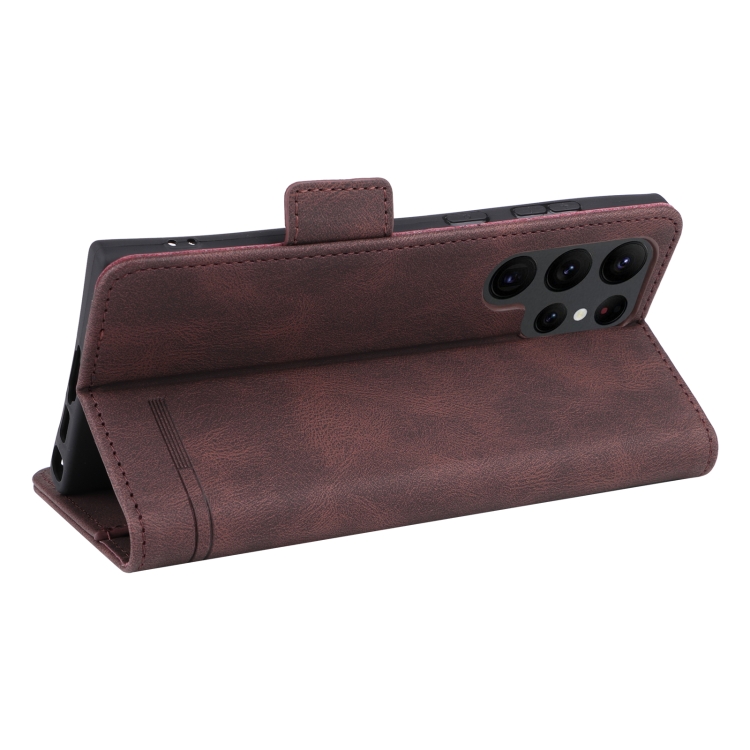 For Samsung Galaxy S23 Ultra 5G Magnetic Clasp Leather Phone Case(Brown) For Samsung Galaxy S23 Ultra 5G Magnetic Clasp Leather Phone Case(Brown)