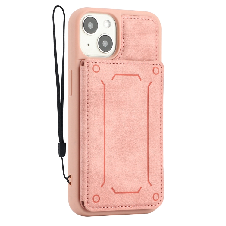 For iPhone 14 Plus Dream Magnetic Back Cover Card Wallet Phone Case(Pink) For iPhone 14 Plus Dream Magnetic Back Cover Card Wallet Phone Case(Pink)