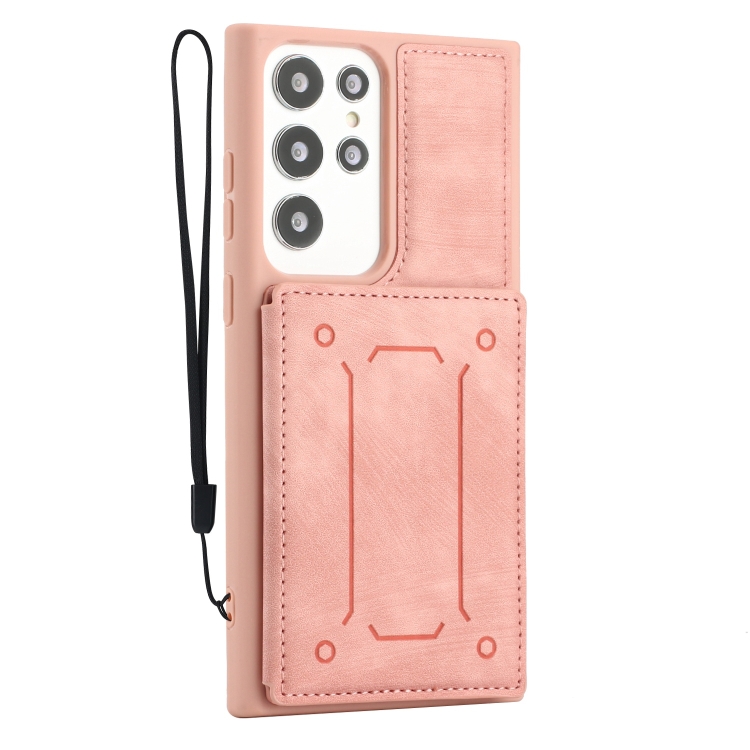 For Samsung Galaxy S23 Ultra 5G Dream Magnetic Back Cover Card Wallet Phone Case(Pink)