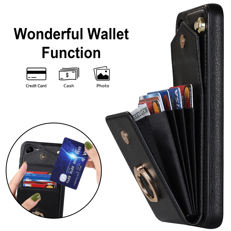 For Samsung Galaxy S23+ 5G Ring Holder RFID Card Slot Phone Case(Black) For Samsung Galaxy S23+ 5G Ring Holder RFID Card Slot Phone Case(Black)