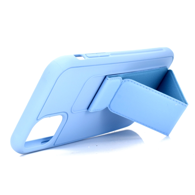 For iPhone 14 Pro Skin Feel Wrist Holder Phone Case(Light Blue) For iPhone 14 Pro Skin Feel Wrist Holder Phone Case(Light Blue)