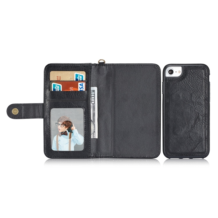 For iPhone SE 2022 / SE 2020 / 8 / 7 Elegant Series H-type Buckle Horizontal Flip Leather Case with Card Slots & Wallet & Photo Frame(Black) For iPhone SE 2022 / SE 2020 / 8 / 7 Elegant Series H-type Buckle Horizontal Flip Leather Case with Card Slots & Wallet & Photo Frame(Black)