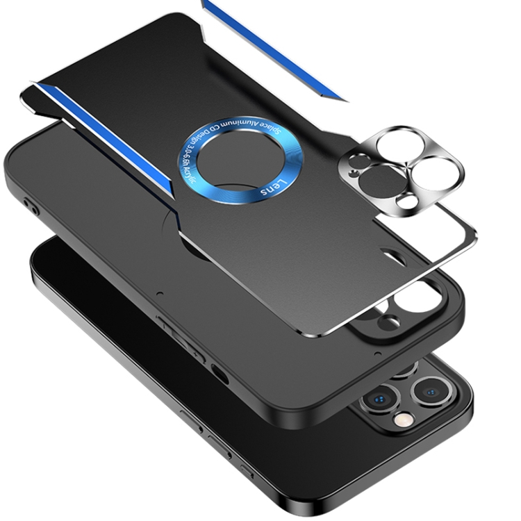 For iPhone 14 Plus Aluminum Alloy + TPU Phone Case(Black Red) For iPhone 14 Plus Aluminum Alloy + TPU Phone Case(Black Red)