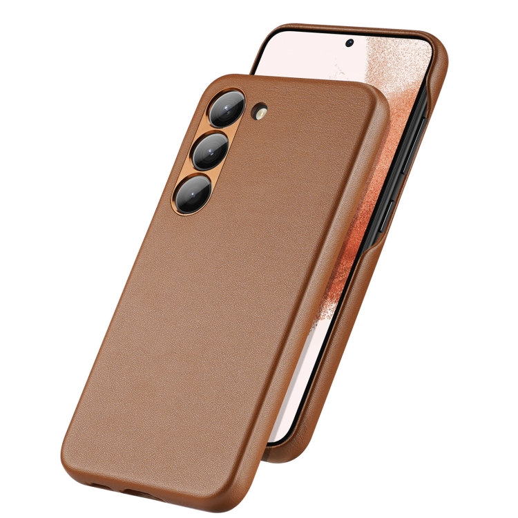For Samsung Galaxy S23 5G DUX DUCIS Grit Series Leather Texture Phone Case(Brown) For Samsung Galaxy S23 5G DUX DUCIS Grit Series Leather Texture Phone Case(Brown)