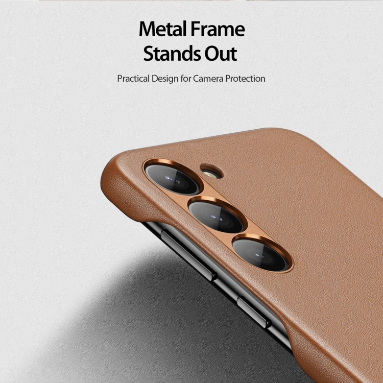 For Samsung Galaxy S23 5G DUX DUCIS Grit Series Leather Texture Phone Case(Brown) For Samsung Galaxy S23 5G DUX DUCIS Grit Series Leather Texture Phone Case(Brown)