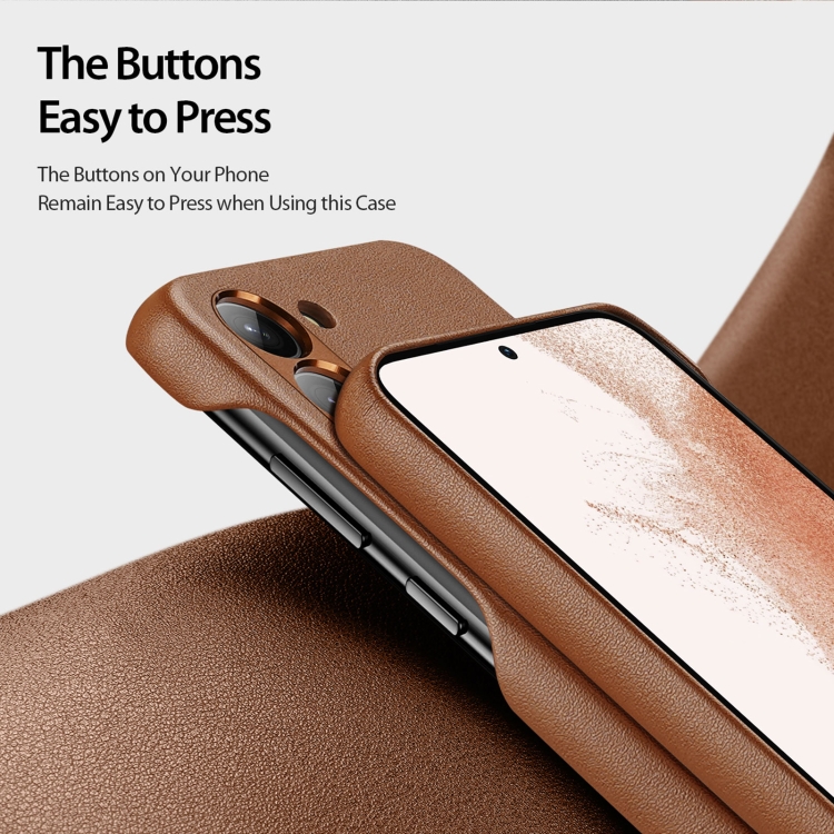 For Samsung Galaxy S23 5G DUX DUCIS Grit Series Leather Texture Phone Case(Brown) For Samsung Galaxy S23 5G DUX DUCIS Grit Series Leather Texture Phone Case(Brown)