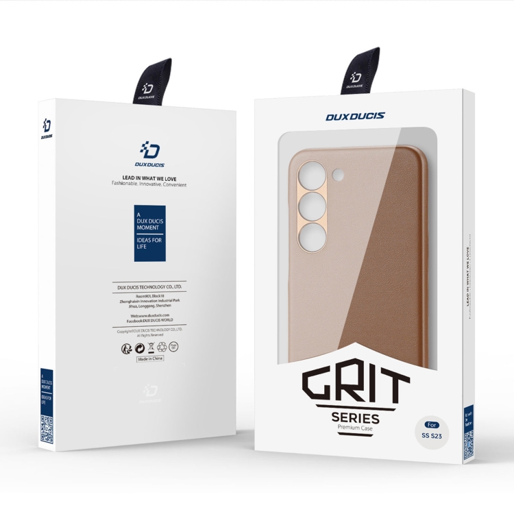For Samsung Galaxy S23 5G DUX DUCIS Grit Series Leather Texture Phone Case(Brown) For Samsung Galaxy S23 5G DUX DUCIS Grit Series Leather Texture Phone Case(Brown)