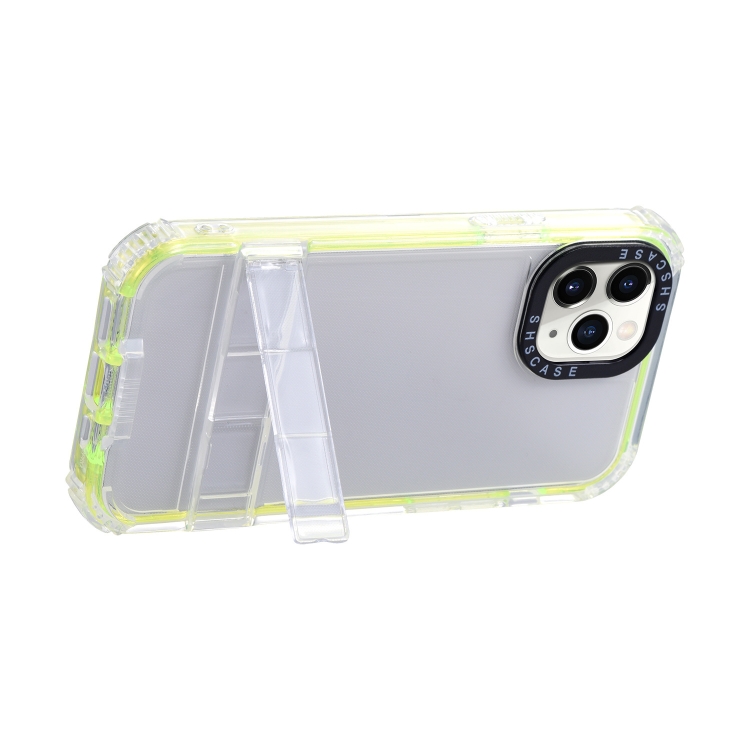 For iPhone 13 Pro 2 in 1 360 Invisible Holder Cross-body Rope Phone Case(Yellow) For iPhone 13 Pro 2 in 1 360 Invisible Holder Cross-body Rope Phone Case(Yellow)