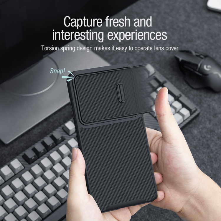 For Samsung Galaxy S23 5G NILLKIN Synthetic Fiber Camshield Phone Case(Black) For Samsung Galaxy S23 5G NILLKIN Synthetic Fiber Camshield Phone Case(Black)